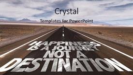  Presentation with philosophy - Presentation theme with happiness is a journey not background and a light gray colored foreground