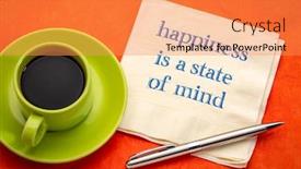  Presentation with mindset - Audience pleasing slide set consisting of happiness-is-a-state backdrop and a gold colored foreground