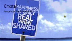  Presentation with philosophy - Theme featuring happiness is only real when background and a  colored foreground