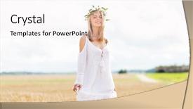  Presentation with summer holiday move - Beautiful theme featuring happiness nature summer holidays vacation backdrop and a white colored foreground