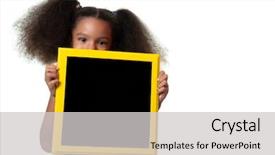  Presentation with cute - Audience pleasing PPT theme consisting of happiness publicit - cute african american small girl backdrop and a light gray colored foreground