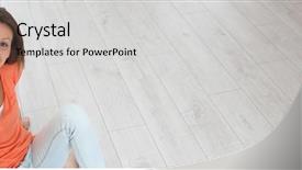  Presentation with transportation brand new cars - Audience pleasing PPT layouts consisting of happiness publicit - young woman sitting on brand backdrop and a light gray colored foreground