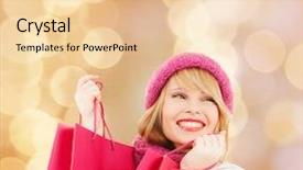  Presentation with christmas sale - PPT theme featuring happiness winter holidays christmas background and a lemonade colored foreground