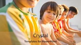  Presentation with limit - Beautiful slides featuring happiness without limit happy children backdrop and a yellow colored foreground