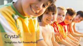  Presentation with limit - Theme having happiness without limit happy children background and a yellow colored foreground