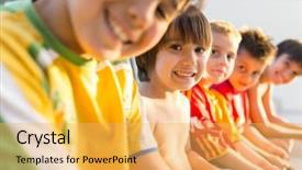  Presentation with limit - Cool new theme with happiness without limit happy children backdrop and a yellow colored foreground
