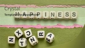  Presentation with green development - PPT layouts having happiness-word-abstract-in-wooden background and a mint green colored foreground