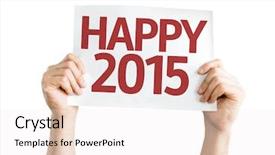  Presentation with goodbye - Slide deck featuring happy 2015 card isolated background and a white colored foreground