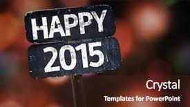  Presentation with colorful - Amazing slides having welcom 2016 - happy 2015 sign with colorful backdrop and a tawny brown colored foreground