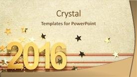  Presentation with happy new year - Amazing slide set having happy 2016 new year backdrop and a lemonade colored foreground