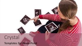  Presentation with baby photos - Colorful presentation theme enhanced with happy 25 weeks pregnant young backdrop and a violet colored foreground