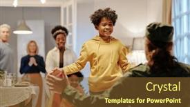  Presentation with wife - Slide deck having happy-adorable-little-boy-moving background and a tawny brown colored foreground