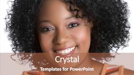  Presentation with hair - Cool new presentation theme with happy african american girl backdrop and a red colored foreground