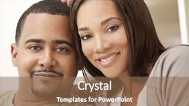  Presentation with married couple - Beautiful theme featuring happy african american man backdrop and a tawny brown colored foreground