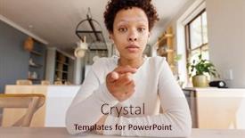  Presentation with quality life - Slide deck featuring happy-african-american-woman-having background and a soft green colored foreground