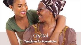  Presentation with happy birthday for adult boys - Audience pleasing slide deck consisting of happy african senior mother backdrop and a red colored foreground