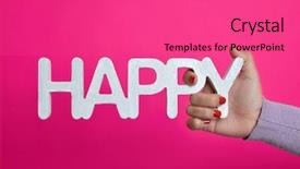  Presentation with space - Audience pleasing presentation theme consisting of happy against a colorful fuchsia backdrop and a coral colored foreground