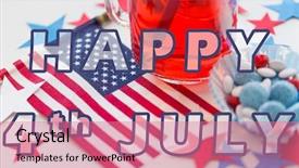  Presentation with independence day - Presentation featuring happy american independence day celebration background and a coral colored foreground