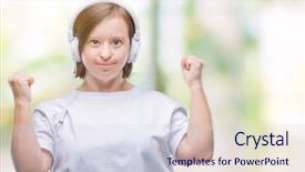  Presentation with down syndrome special education - PPT layouts featuring happy and excited doing winner background and a  colored foreground