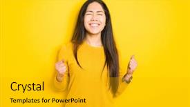  Presentation with beautiful midnight sun over - Theme having happy and excited doing winner background and a gold colored foreground