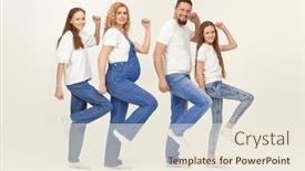  Presentation with pregnant mother - PPT layouts featuring happy-and-friendly-family-portrait background and a sky blue colored foreground