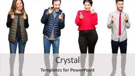  Presentation with cartoon black white people - PPT theme consisting of happy and funny face good background and a  colored foreground