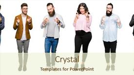  Presentation with cartoon black white people - Audience pleasing presentation design consisting of happy and funny face good backdrop and a  colored foreground