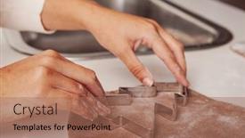  Presentation with christmas baking - Presentation having happy-and-funny-time-baking background and a coral colored foreground