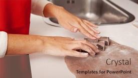  Presentation with christmas baking - Presentation theme consisting of happy-and-funny-time-baking background and a coral colored foreground