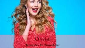  Presentation with beautiful young girl red - Audience pleasing slide deck consisting of happy-and-joyful-caucasian-woman backdrop and a red colored foreground