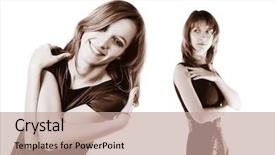  Presentation with women sad - Colorful PPT theme enhanced with banquet - gourmet tiered wedding cake backdrop and a light gray colored foreground