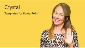  Presentation with animal print - Presentation featuring happy and smiling friendly welcome background and a  colored foreground