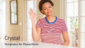  Presentation with breastfeeding and african american - PPT theme enhanced with happy and smiling friendly welcome background and a lemonade colored foreground