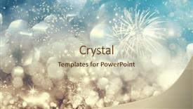  Presentation with happy new year - Cool new slides with happy anniversary - fireworks at new year backdrop and a soft green colored foreground