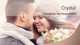  Presentation with anniversary - Audience pleasing theme consisting of happy anniversary - picture of a romantic couple backdrop and a lemonade colored foreground