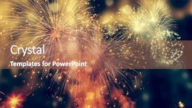  Presentation with happy new year - Amazing slides having happy anniversary 2016 - abstract holiday background - fireworks backdrop and a coral colored foreground