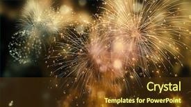  Presentation with happy new year - Audience pleasing slides consisting of happy anniversary 2016 - abstract holiday background - fireworks backdrop and a tawny brown colored foreground