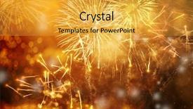  Presentation with happy new year - Colorful PPT theme enhanced with happy anniversary 2016 - fireworks at new year backdrop and a yellow colored foreground