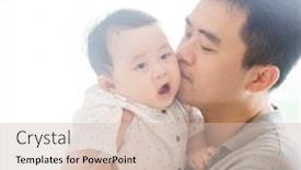  Presentation with happy baby - Cool new presentation with happy asian family at home father kissing baby boy living lifestyle indoors backdrop and a soft green colored foreground