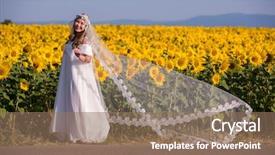  Presentation with wedding - Beautiful PPT layouts featuring free vwedding - young happy asian woman backdrop and a coral colored foreground