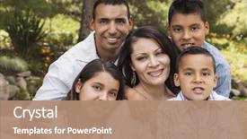  Presentation with sermon family - Slide set featuring glass transparent ball on dark background and a gray colored foreground.