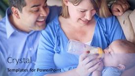  Presentation with race - PPT theme with happy-attractive-mixed-race-couple background and a light blue colored foreground