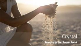  Presentation with shining - Colorful slides enhanced with happy-attractive-mixed-race-woman backdrop and a violet colored foreground