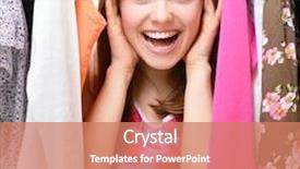  Presentation with teen girl - Theme having teenage shopping - happy attractive teen girl background and a coral colored foreground