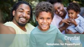  Presentation with family day - PPT layouts featuring happy-b-day-boy-enjoying background and a seafoam green colored foreground