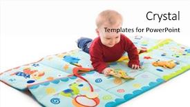 Presentation with released - Colorful PPT layouts enhanced with happy baby boy 6 months backdrop and a white colored foreground