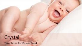  Presentation with happy baby - Slides enhanced with happy baby in the bed background and a lemonade colored foreground