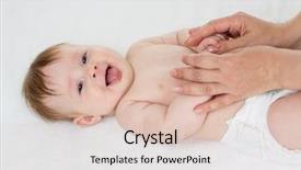  Presentation with happy baby - Cool new presentation theme with happy baby lying on back backdrop and a  colored foreground