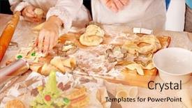  Presentation with mother doing yoga kids - Cool new presentation theme with happy bdy - mother and two daughter rolling backdrop and a  colored foreground