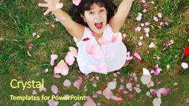  Presentation with war roses tudor rose - Theme featuring happy beautiful girl on ground background and a tawny brown colored foreground